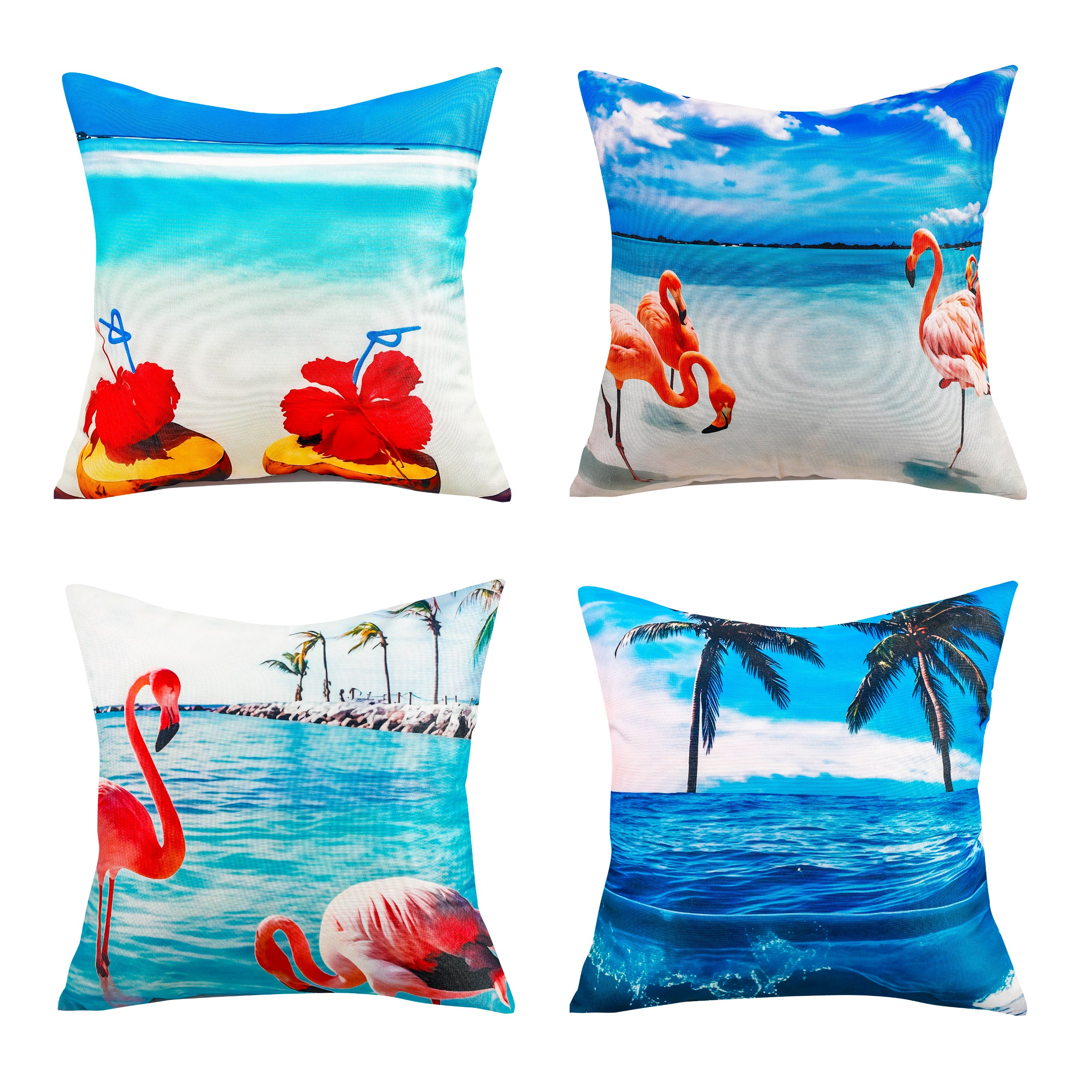 Nautical-style waterproof throw pillow covers, perfect for indoor and outdoor décor.