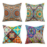 Load image into Gallery viewer, Bohemian Mandala waterproof cushion cover, 45x45 cm, vibrant design
