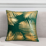 Load image into Gallery viewer, Gold Leaf Pattern Velvet Cushion Covers

