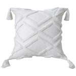 Load image into Gallery viewer, Bohemian tufted cushion cover with tassel accents in pure cotton fabric
