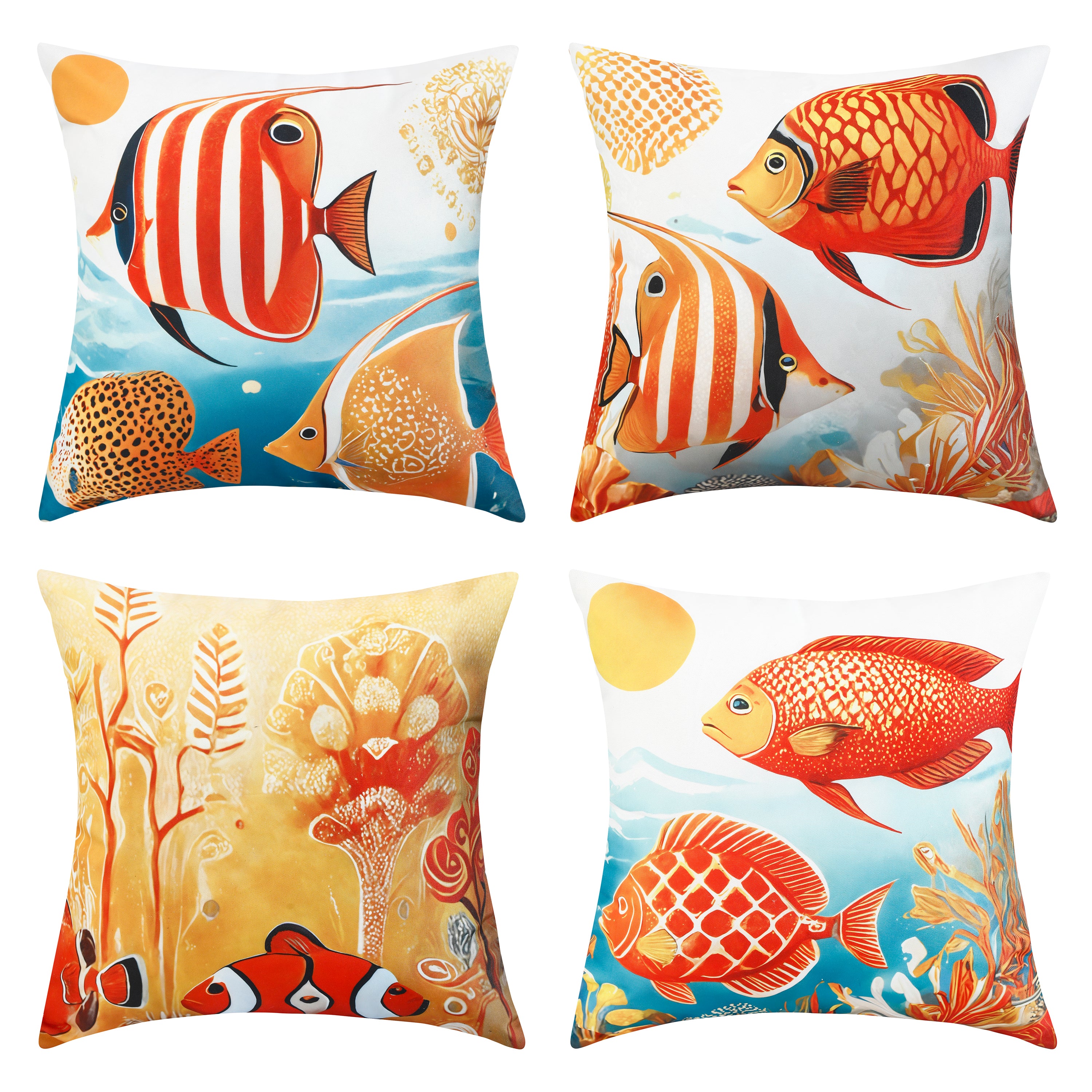 Waterproof Garden Cushion Covers - Marine-Themed Design 9
