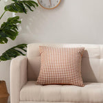Load image into Gallery viewer, Houndstooth pattern chenille and velvet cushion cover 45cm x 45cm (18x18 inches).

