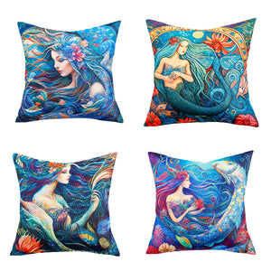 Waterproof marine-themed cushion covers 45x45 cm for outdoor and garden decor – RKAAS HOME