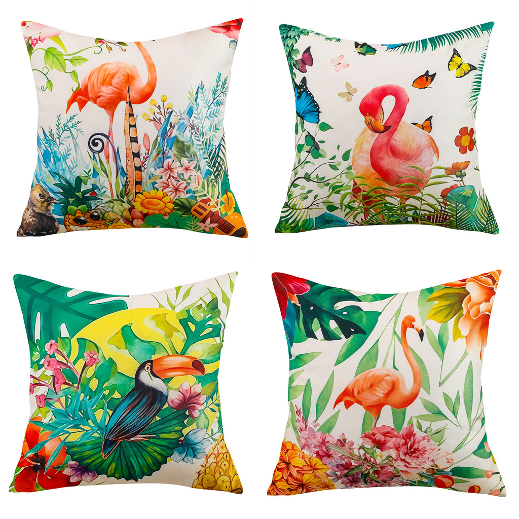 Soft and comfortable waterproof cushion cover featuring a stunning bird design.