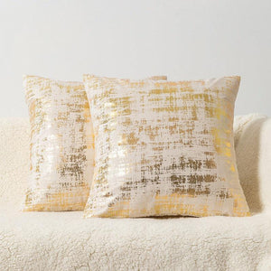 Golden Printing Velvet Cushion Cover