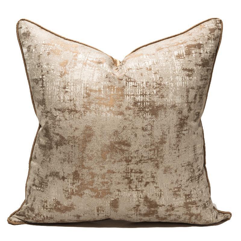Designer gold cushion cover, 18x18 inches (45x45 cm), luxury decorative square pillow for home decor, elegant golden accent cushion
