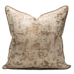 Load image into Gallery viewer, Designer gold cushion cover, 18x18 inches (45x45 cm), luxury decorative square pillow for home decor, elegant golden accent cushion
