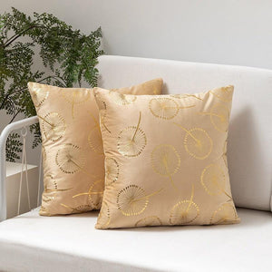 Luxury velvet cushion cover with a star pattern, ideal for living room or accent chairs.