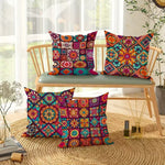 Load image into Gallery viewer, Colourful polyester cushion covers with mandala and floral patterns
