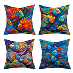 Load image into Gallery viewer, RKAAS HOME waterproof garden cushion covers with marine-themed design - 45x45 cm
