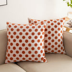 Load image into Gallery viewer, Soft chenille and velvet throw pillow cover with dot pattern, 18x18 inches

