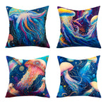 Load image into Gallery viewer, RKAAS HOME waterproof garden cushion covers with marine-themed design - 45x45 cm
