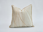 Load image into Gallery viewer, Luxury Jacquard Silk Cushion Cover with Gold Abstract Embroidery - 45x45 cm
