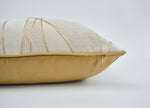 Load image into Gallery viewer, Luxury jacquard silk cushion cover with gold abstract embroidery background
