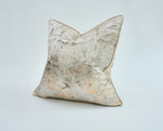 Load image into Gallery viewer, Neutral jacquard silk cushion cover with subtle gold detailing
