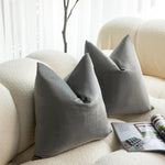 Load image into Gallery viewer, Dutch Velvet Grey Colour Cushion Covers 45X45CM &amp; 50X50CM
