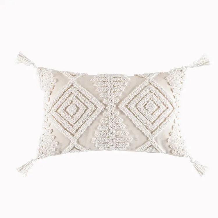 Handmade custom cushion cover with tassel style, ideal for modern boho decor