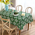 Load image into Gallery viewer, Stylish indoor outdoor table cloth with water and stain-resistant features.
