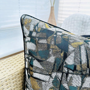 Luxury Jacquard Silk-Style Cushion Cover Design 67 - Decorative Throw Pillowcase