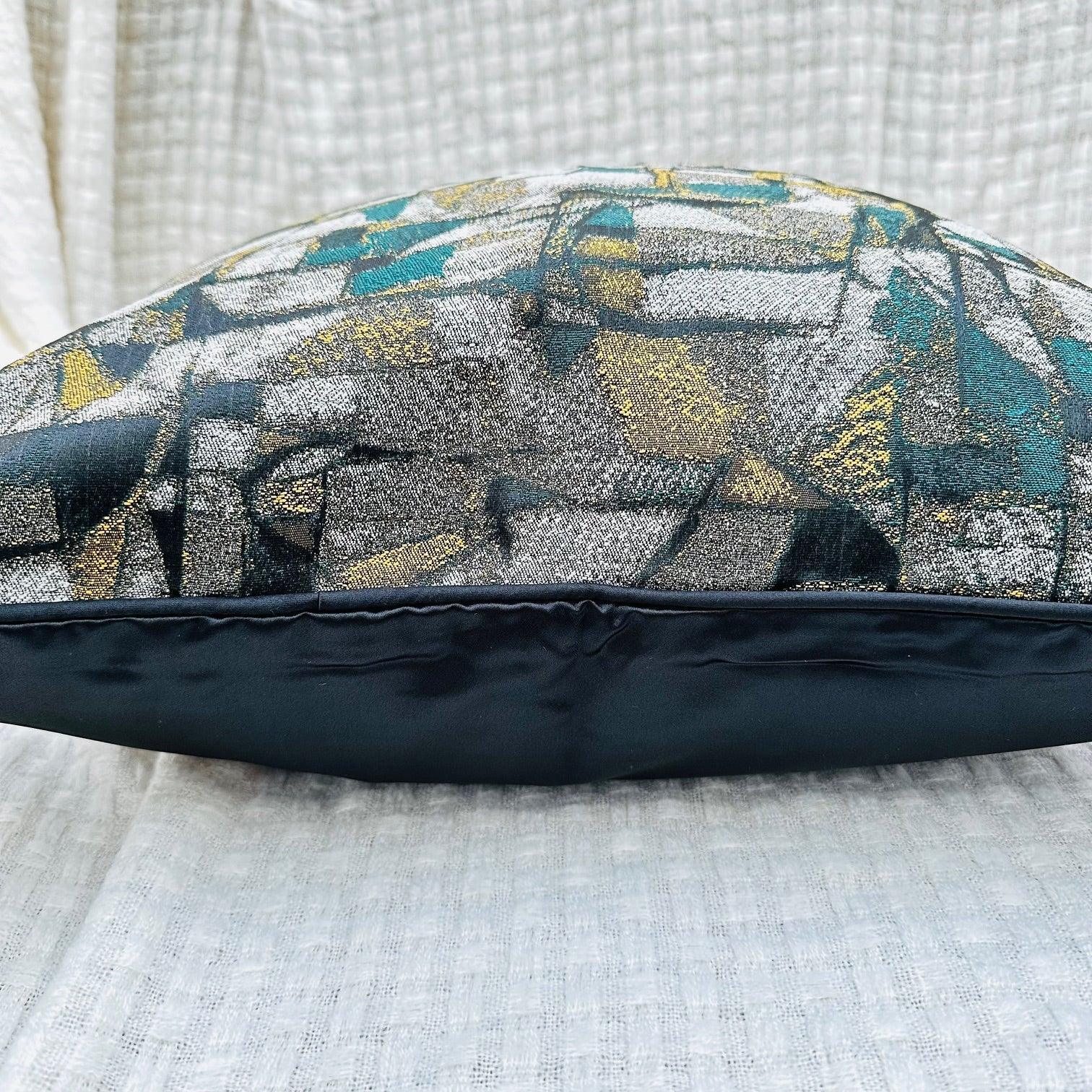 Luxury Jacquard Silk-Style Cushion Cover Design 67 - Decorative Throw Pillowcase