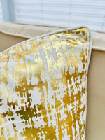 Load image into Gallery viewer, Gold Abstract Velvet Cushion Cover (18x18" - 45x45 cm)
