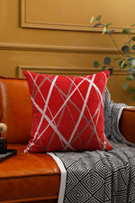 Load image into Gallery viewer, Abstract Lines Geometric Pattern Chenille Cushion Covers 45cm x 45cm 18x18 Inches
