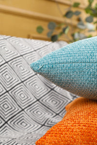 Durable solid color chenille cushion cover, perfect for sofa or accent chairs