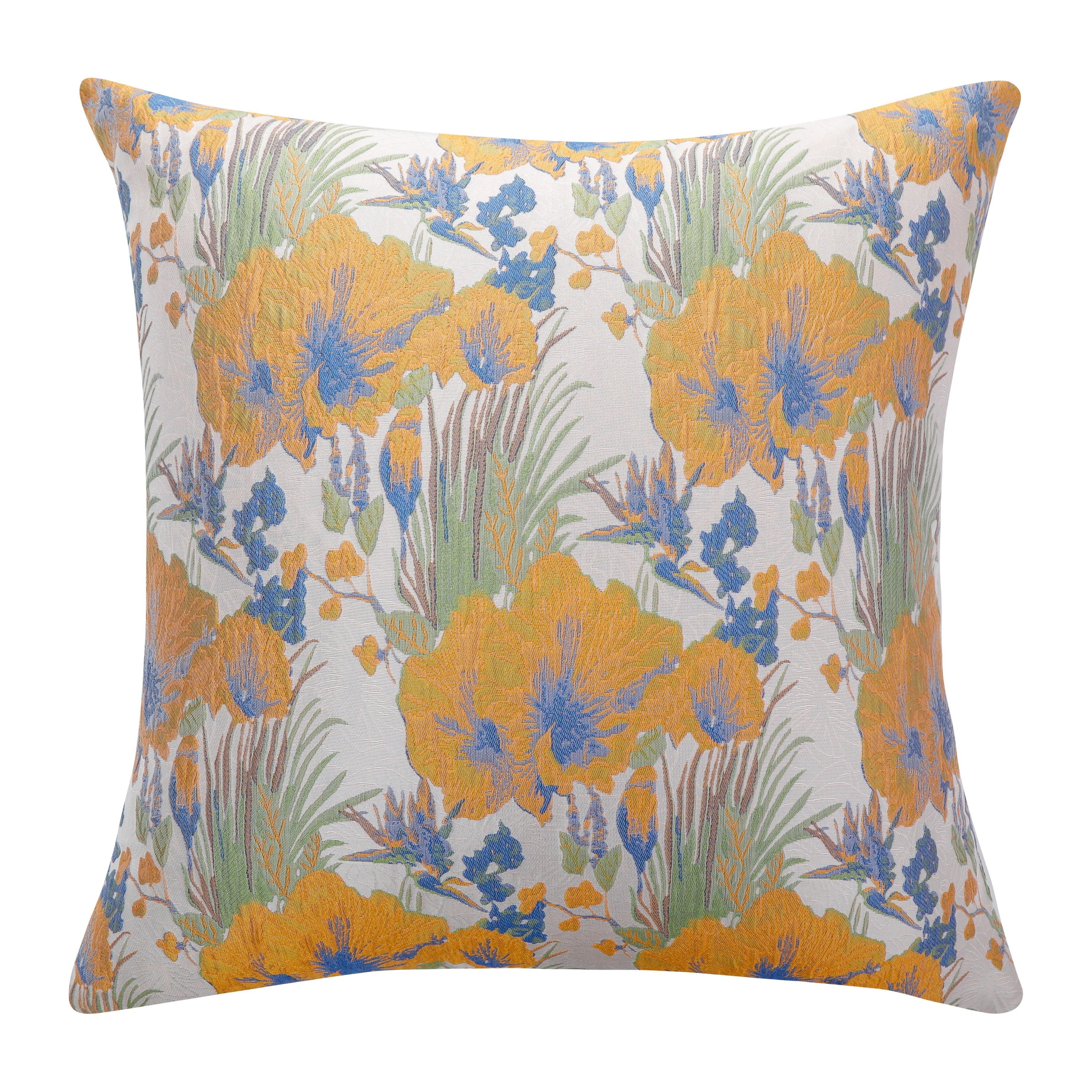 Designer Fabric Flower Pattern Cushion Covers 45cm x 45cm 18x18 Inches