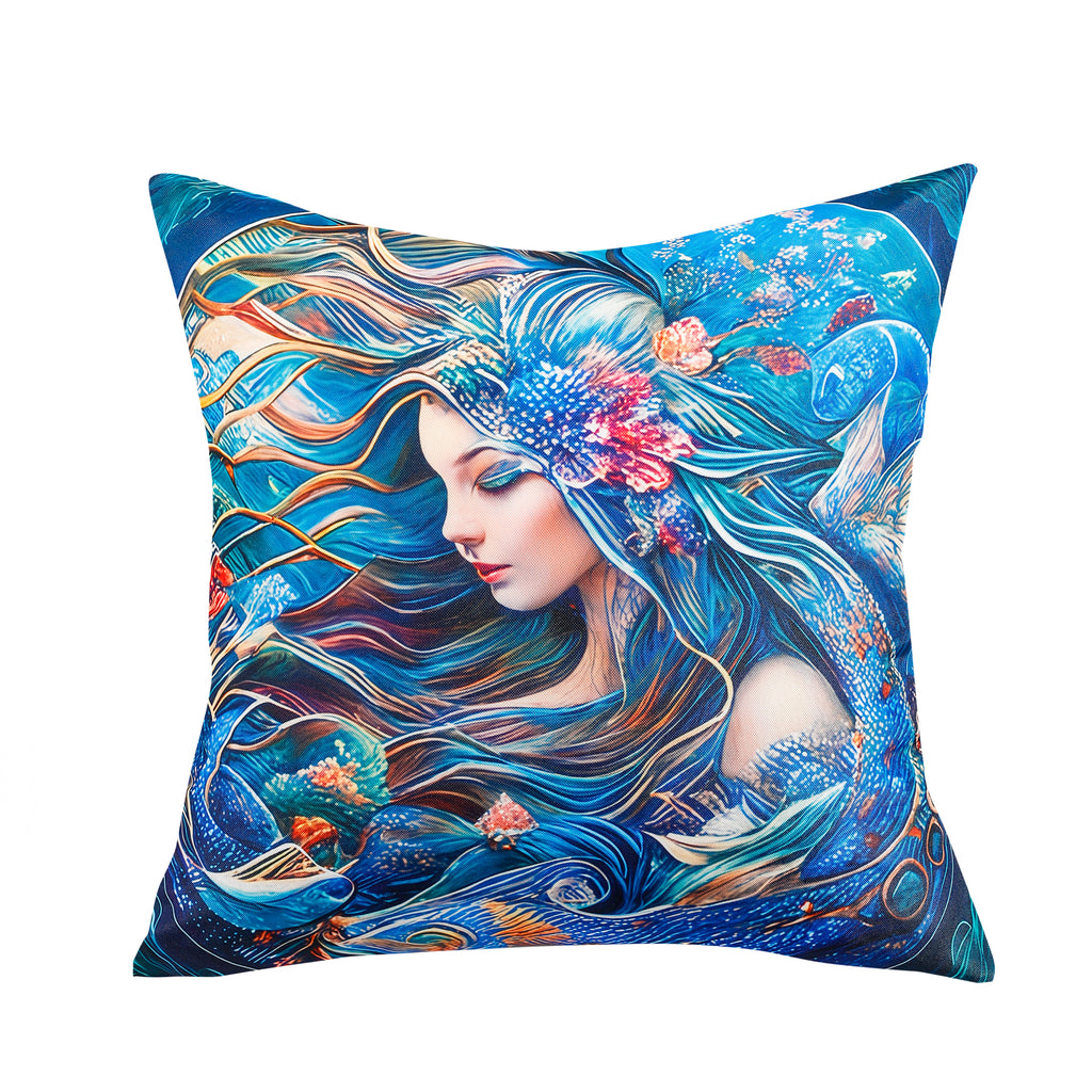 RKAAS HOME waterproof garden cushion covers with marine-themed design - 45x45 cm