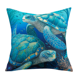 RKAAS HOME waterproof garden cushion covers with marine-themed design - 45x45 cm