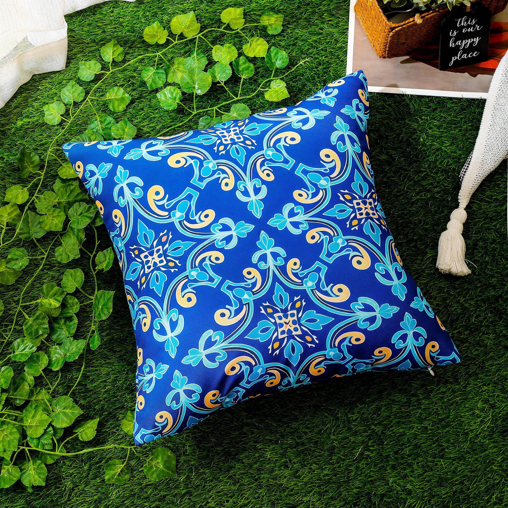 Modern Geometric Moroccan Abstract Waterproof Cushion Cover  - (Set of 4 - 45x45cm)