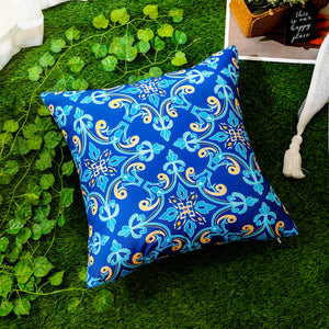 Modern Geometric Moroccan Abstract Waterproof Cushion Cover  - (Set of 4 - 45x45cm)
