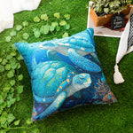 Load image into Gallery viewer, RKAAS HOME waterproof garden cushion covers with marine-themed design - 45x45 cm
