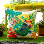 Load image into Gallery viewer, Elegant and artistic bird-themed pillowcase, suitable for indoor and outdoor cushions.
