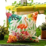 Load image into Gallery viewer, Bright and lively bird print cushion cover, perfect for adding a splash of colour to any space.

