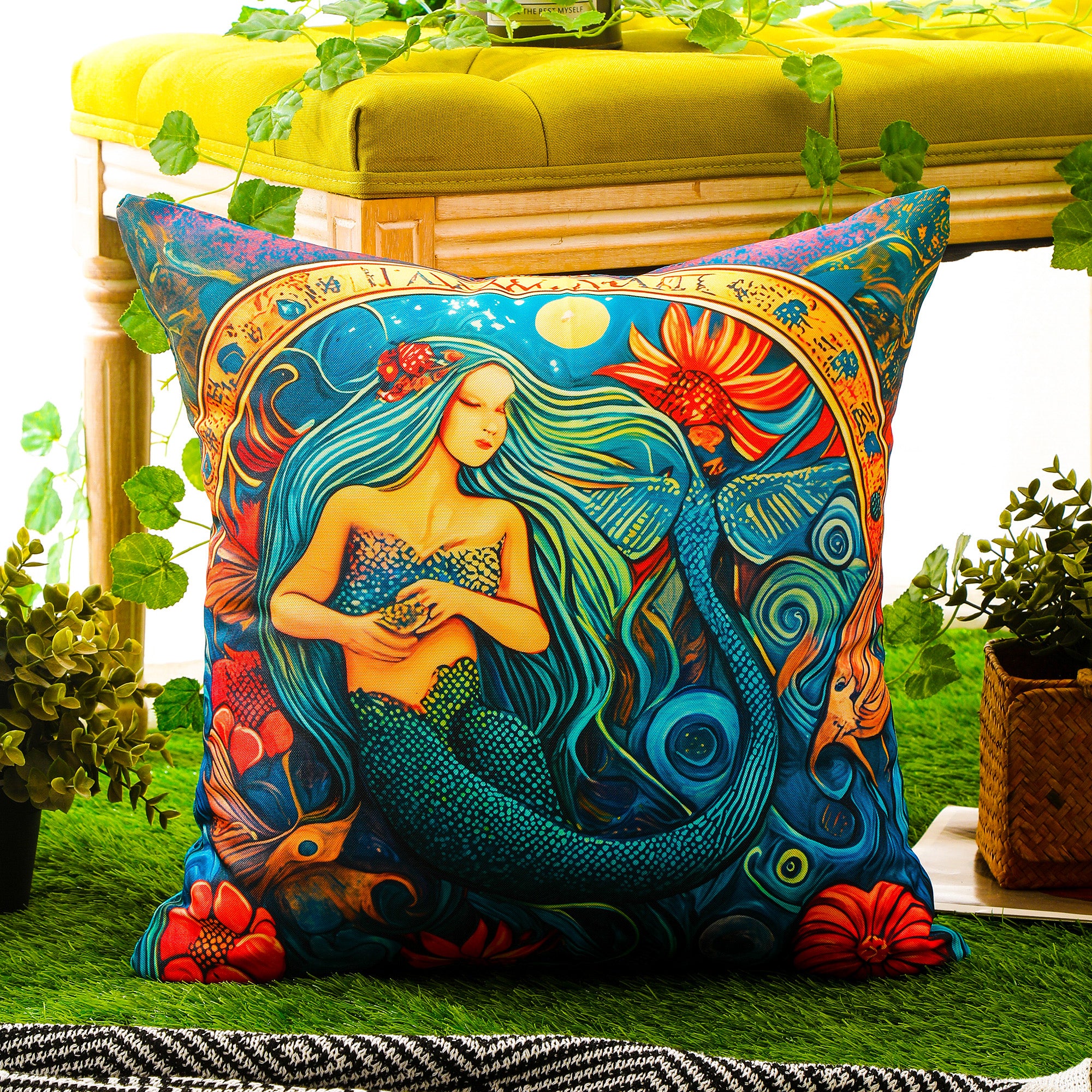 Waterproof marine-themed cushion covers 45x45 cm for outdoor and garden decor – RKAAS HOME