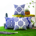 Load image into Gallery viewer, Set of four waterproof cushion covers with Boho mandala pattern, Design 2, 45x45 cm
