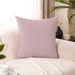 Load image into Gallery viewer, Polyester cushion covers 45x45 cm in burgundy buffalo check and stripe patterns
