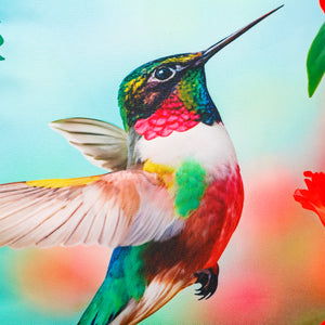 Bright and lively bird print cushion cover, perfect for adding a splash of colour to any space.