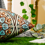Load image into Gallery viewer, Outdoor waterproof cushion cover featuring colorful mandala design, 45x45 cm.
