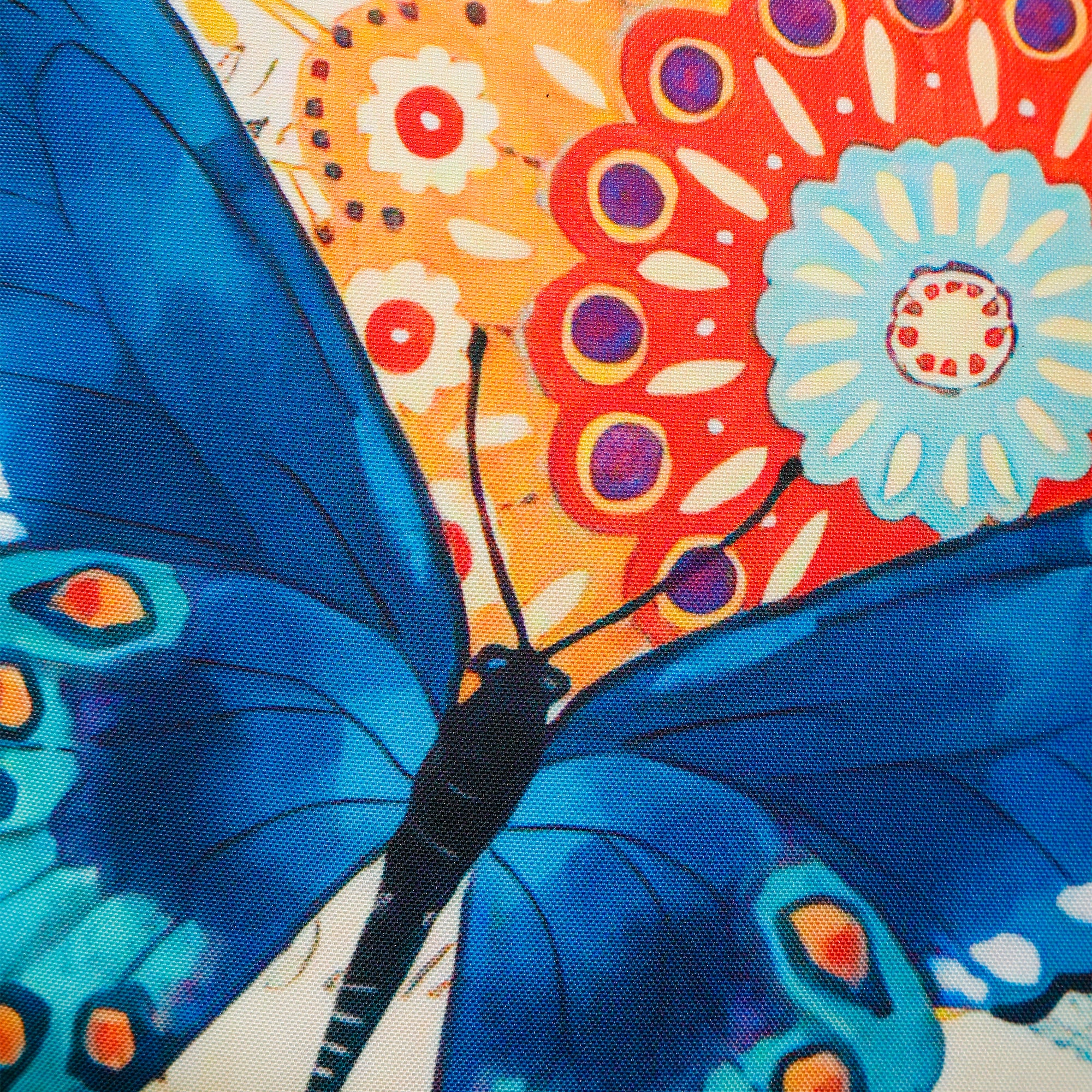 Charming floral and butterfly print pillow cover, ideal for adding a touch of nature to any space.
