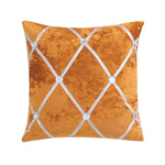 Load image into Gallery viewer, Diamante Sparkle/Bling Orange Colour Crushed Ice Velvet Square Cushion Cover 45x45cm (18 x 18 Inches)
