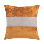 Load image into Gallery viewer, Diamante Sparkle/Bling Burnt Orange Colour Crushed Ice Velvet Square Cushion Cover
