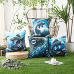 Load image into Gallery viewer, RKAAS HOME waterproof garden cushion covers with marine-themed design - 45x45 cm
