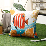 Load image into Gallery viewer, RKAAS HOME waterproof garden cushion covers with marine-themed design - 45x45 cm
