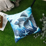 Load image into Gallery viewer, RKAAS HOME waterproof garden cushion covers with marine-themed design - 45x45 cm

