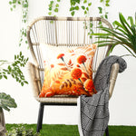 Load image into Gallery viewer, Water &amp; Stain Resistant Floral Outdoor Cushion Cover 45x45cm Garden Décor - Design 1 (Orange)
