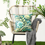 Load image into Gallery viewer, Water &amp; Stain Resistant Floral Outdoor Cushion Cover 45x45cm Garden Décor - Design 3 (Green)
