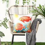 Load image into Gallery viewer, RKAAS HOME waterproof garden cushion covers with marine-themed design - 45x45 cm
