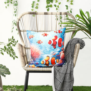 Waterproof Garden Cushion Covers - Marine-Themed Design 7 (Set of 4 - 45x45cm)
